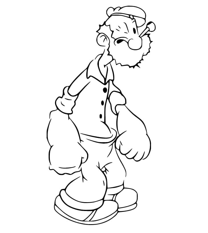 Vieux Popeye coloring page