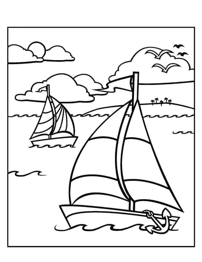Voilier Imprimable coloring page