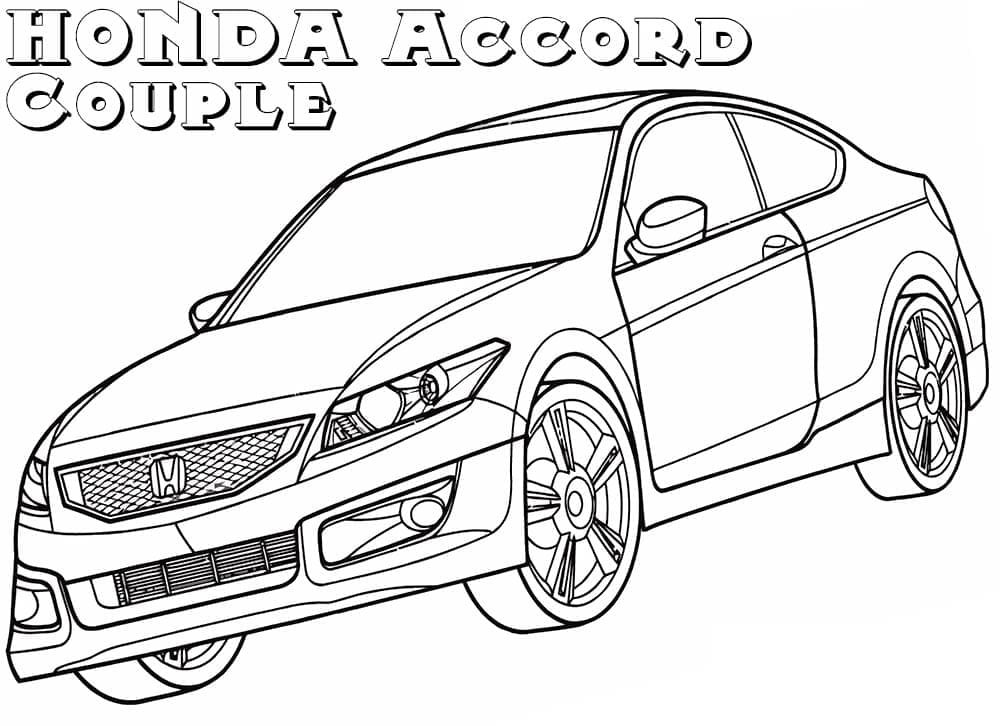 Voiture Honda Accord Couple coloring page