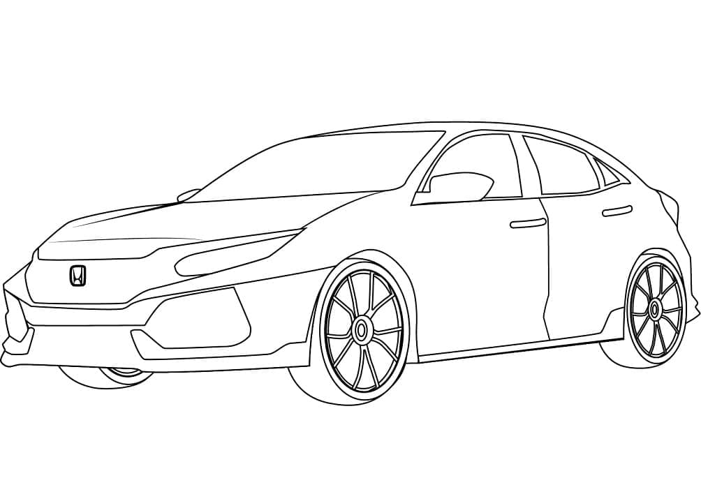 Voiture Honda Civic Type R coloring page
