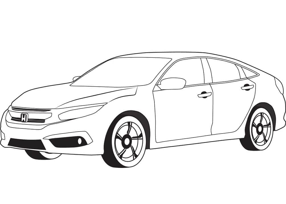 Voiture Honda Civic coloring page