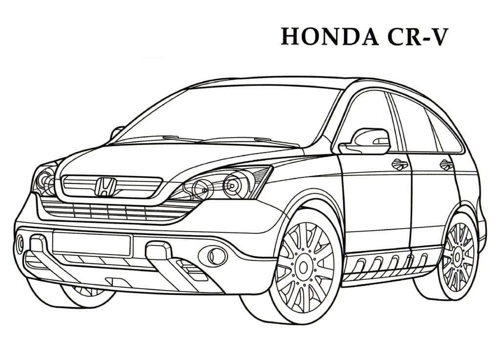Voiture Honda CR-V coloring page