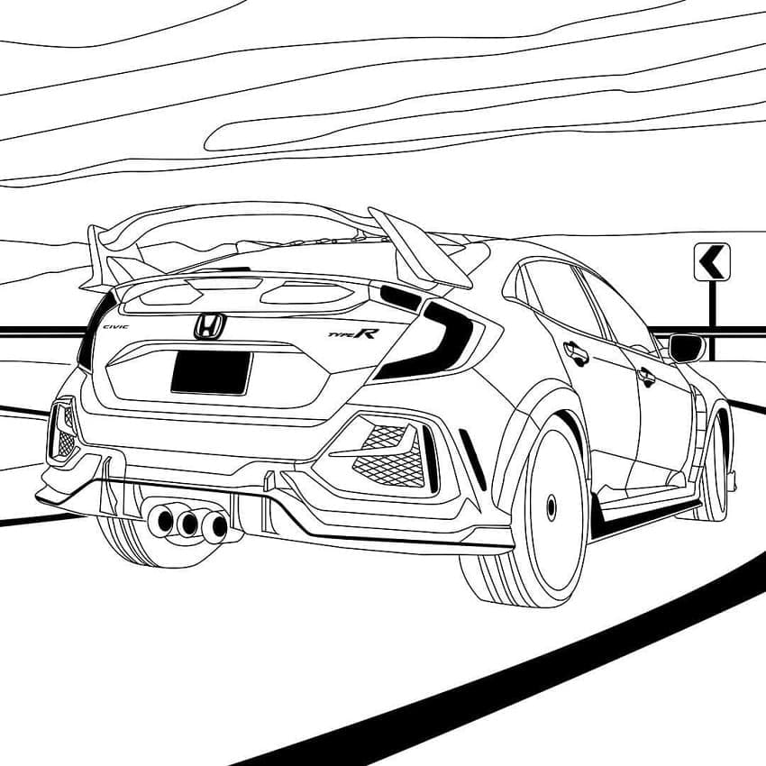 Voiture Honda Imprimable coloring page