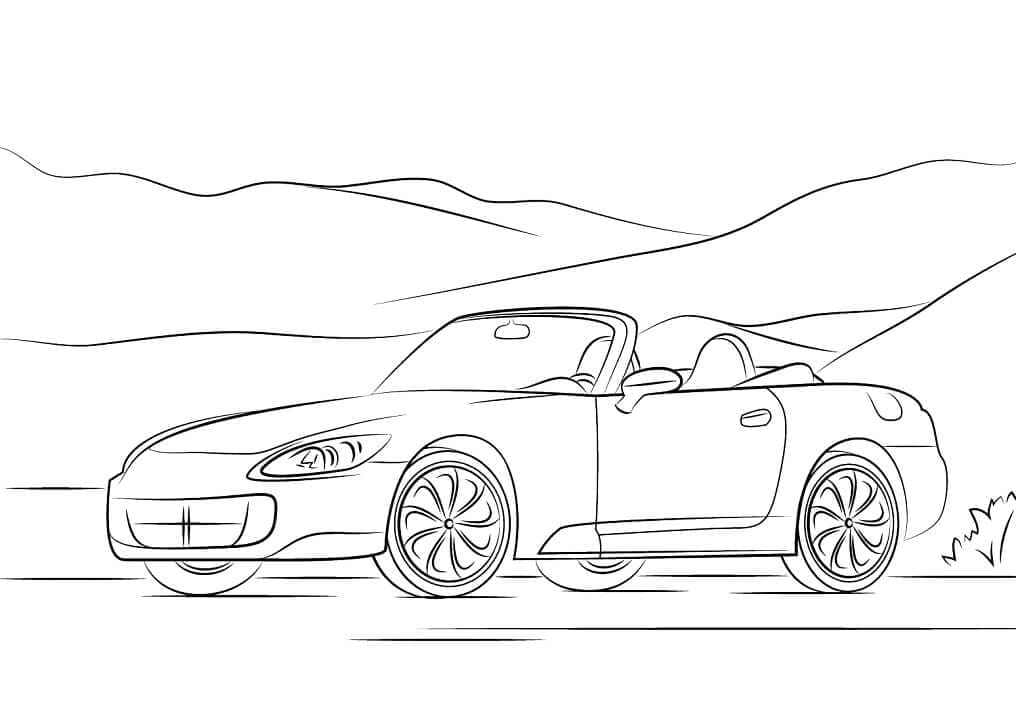 Voiture Honda S2000 coloring page