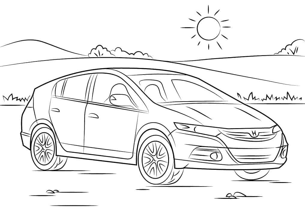Voiture Honda coloring page