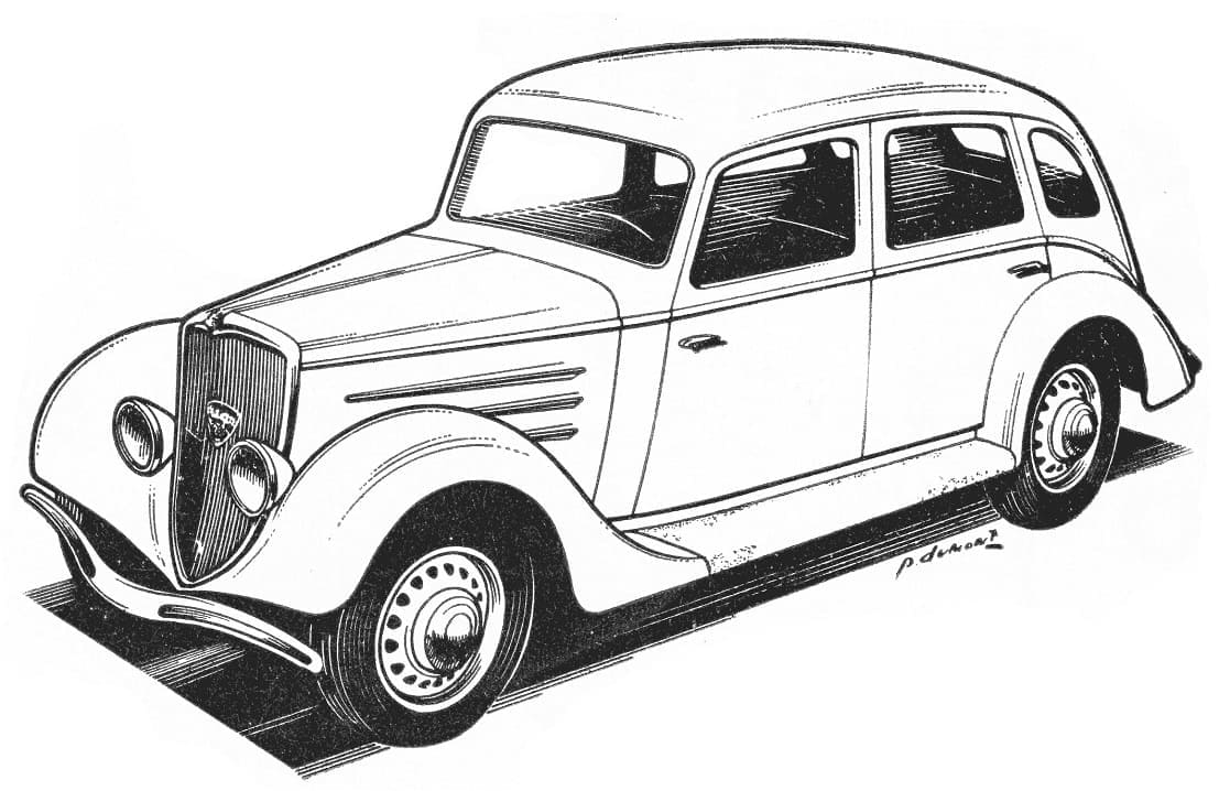 Voiture Peugeot 201M coloring page