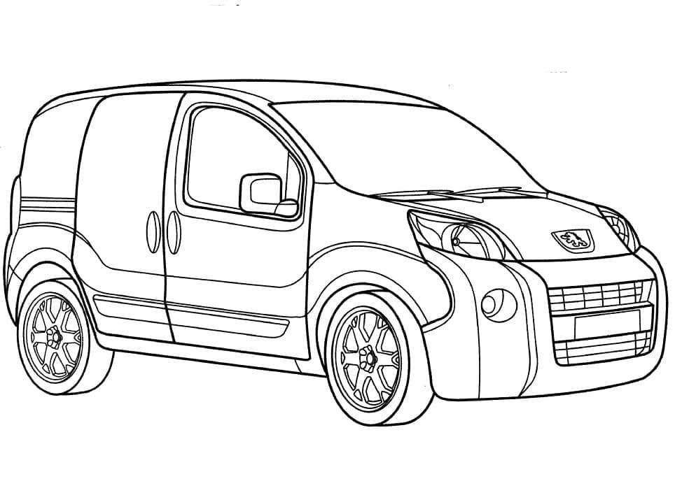 Voiture Peugeot Bipper coloring page