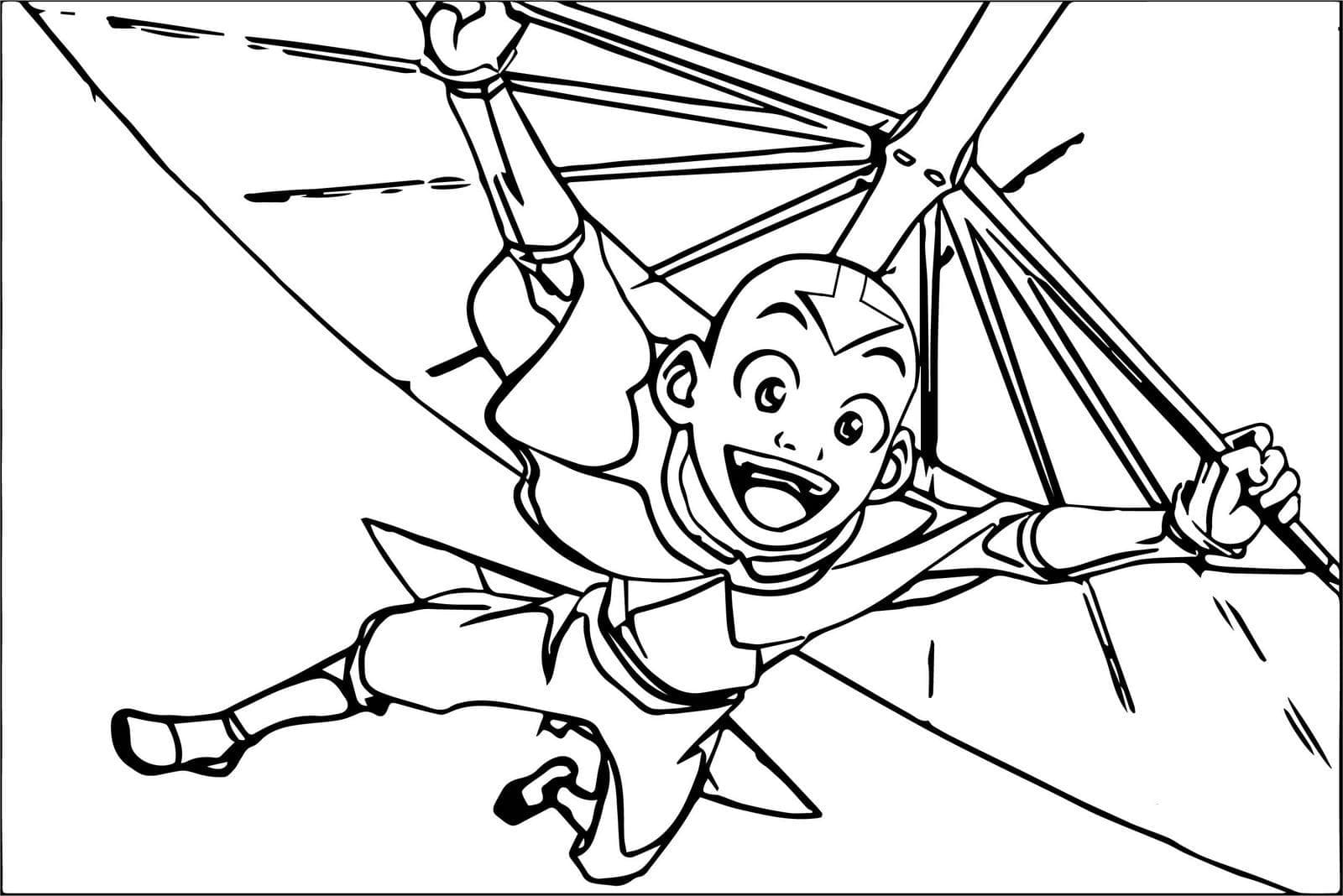 Aang Drôle coloring page