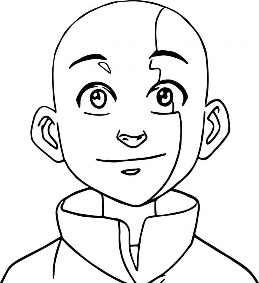 Aang Heureux coloring page