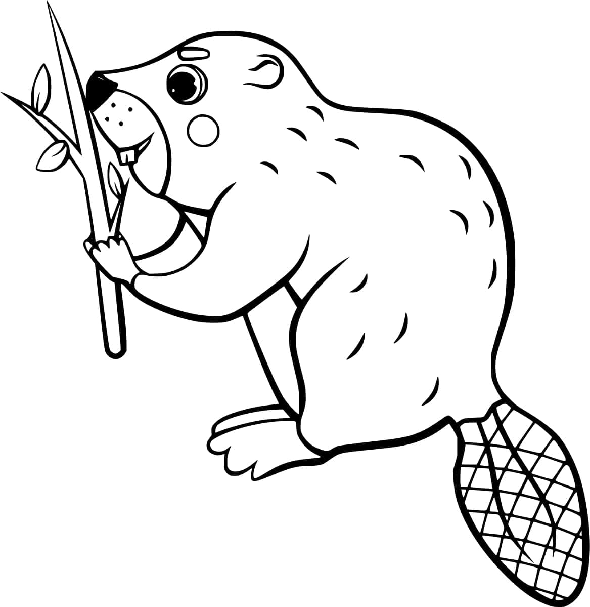 Adorable Castor coloring page