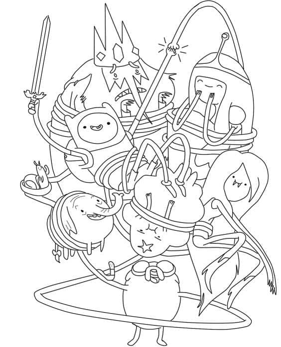 Adventure Time 2 coloring page