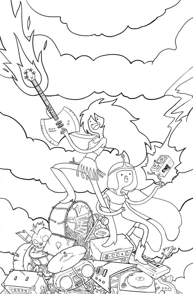 Adventure Time 3 coloring page