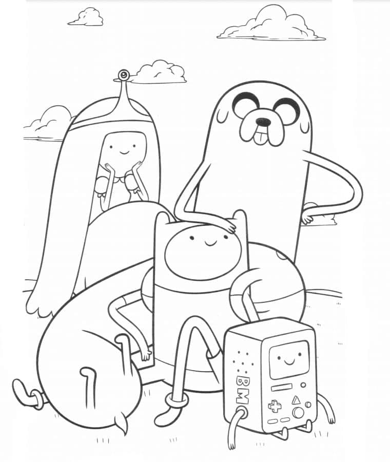 Adventure Time 4 coloring page