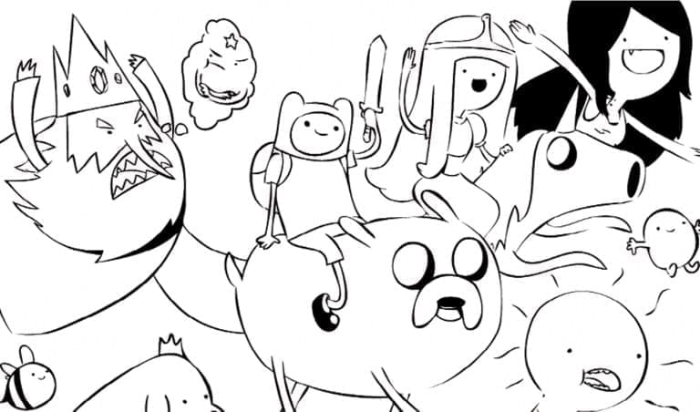 Adventure Time Gratuit coloring page