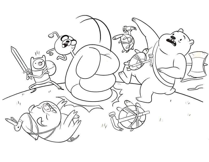 Adventure Time Pour les Enfants coloring page