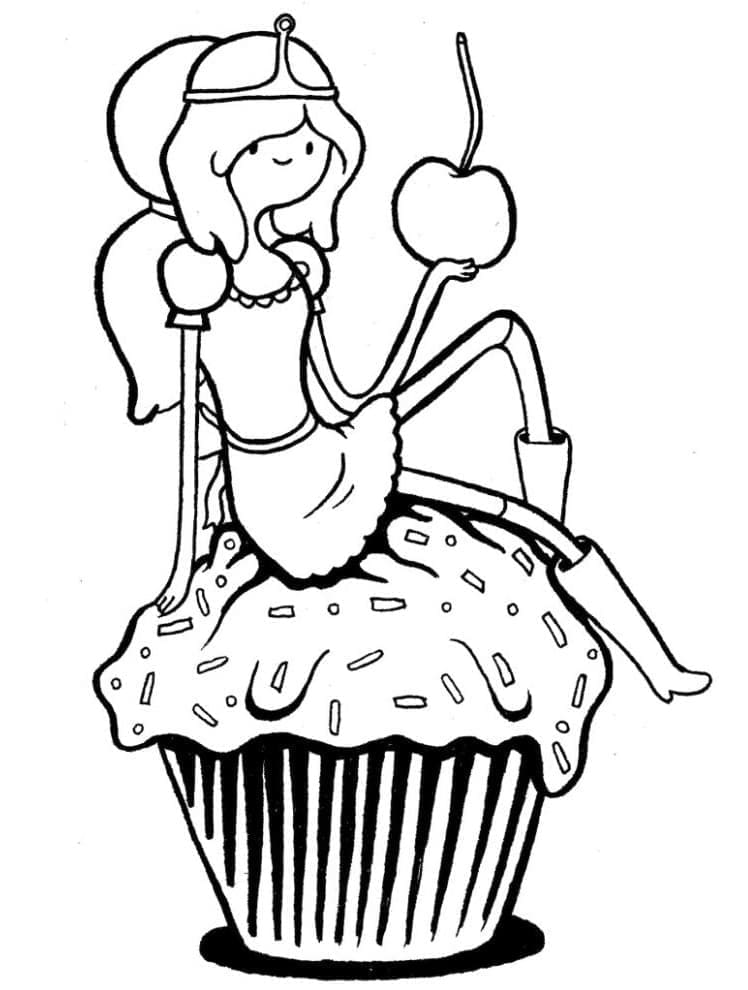 Adventure Time Princesse Chewing-Gum coloring page