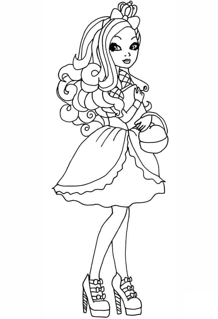 Coloriage Apple White dans Ever After High