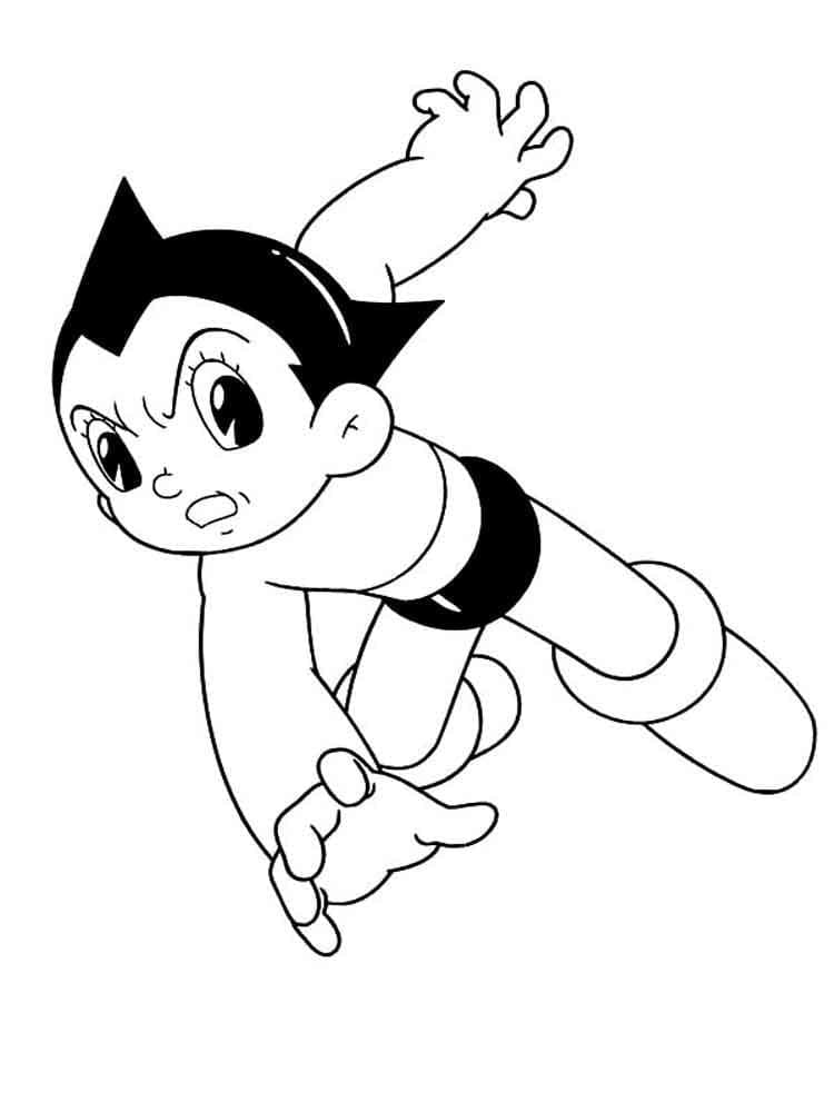 Coloriage Astro Boy en Colère