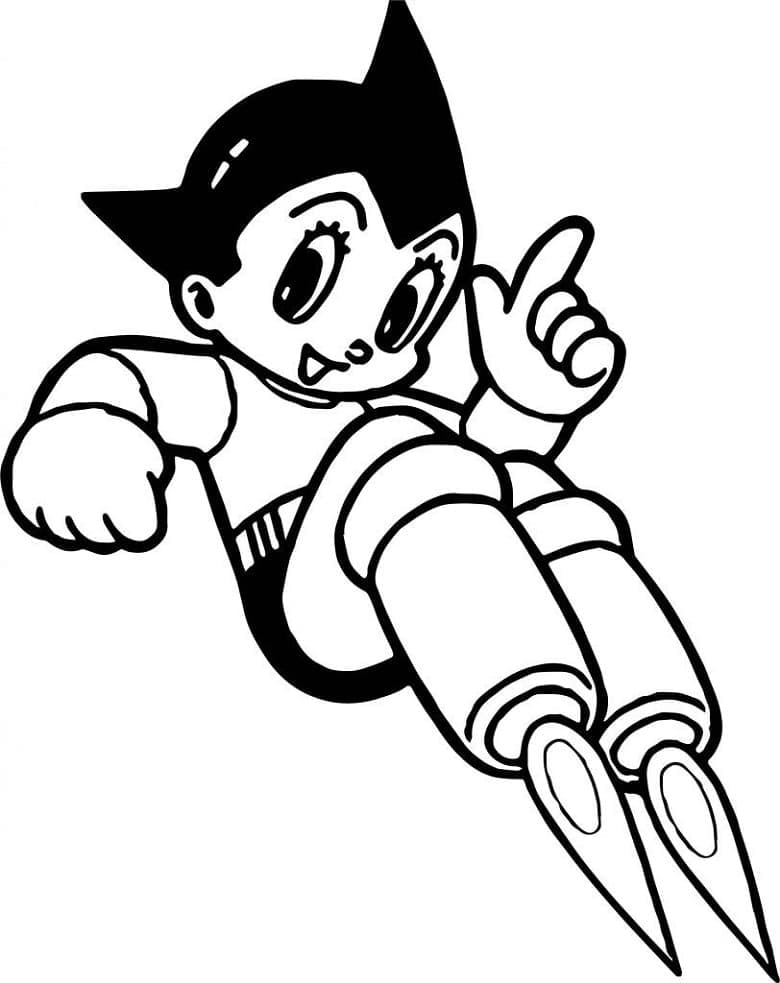 Coloriage Astro Boy Mignon