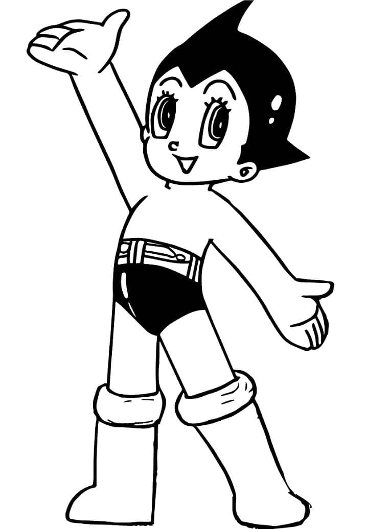 Coloriage Astro Boy Souriant