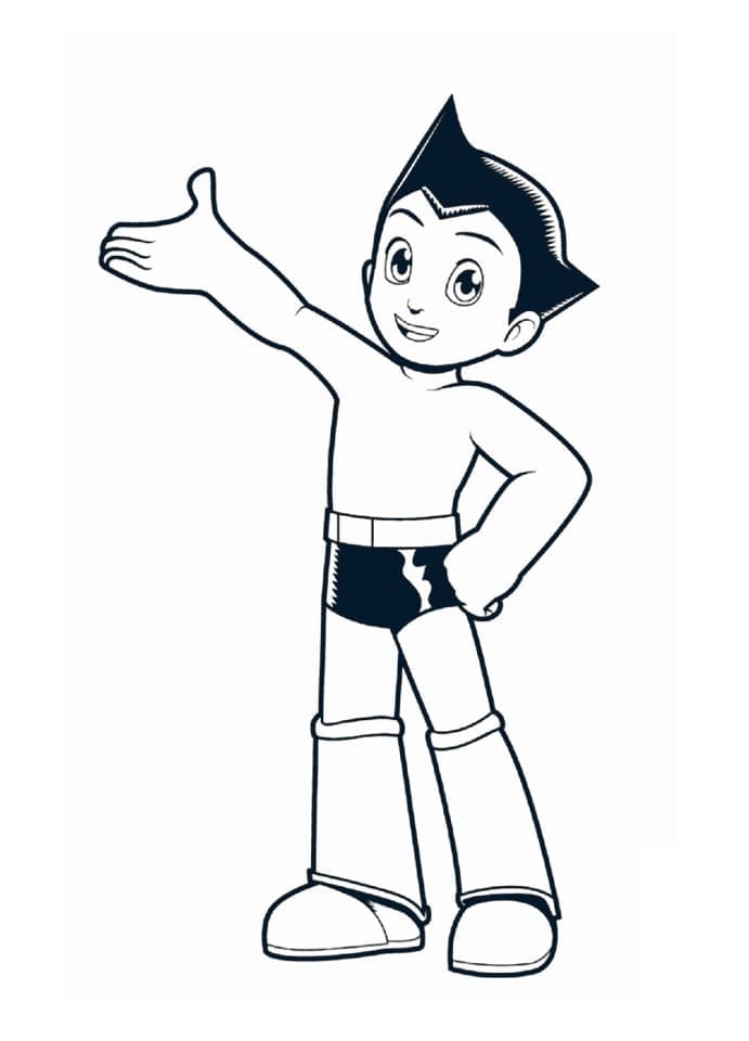 Astro Boy Sympathique coloring page