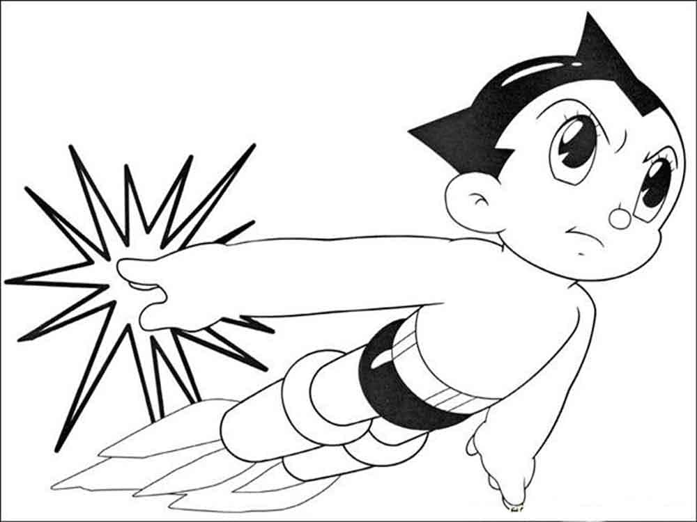 Coloriage Astro Boy Volant