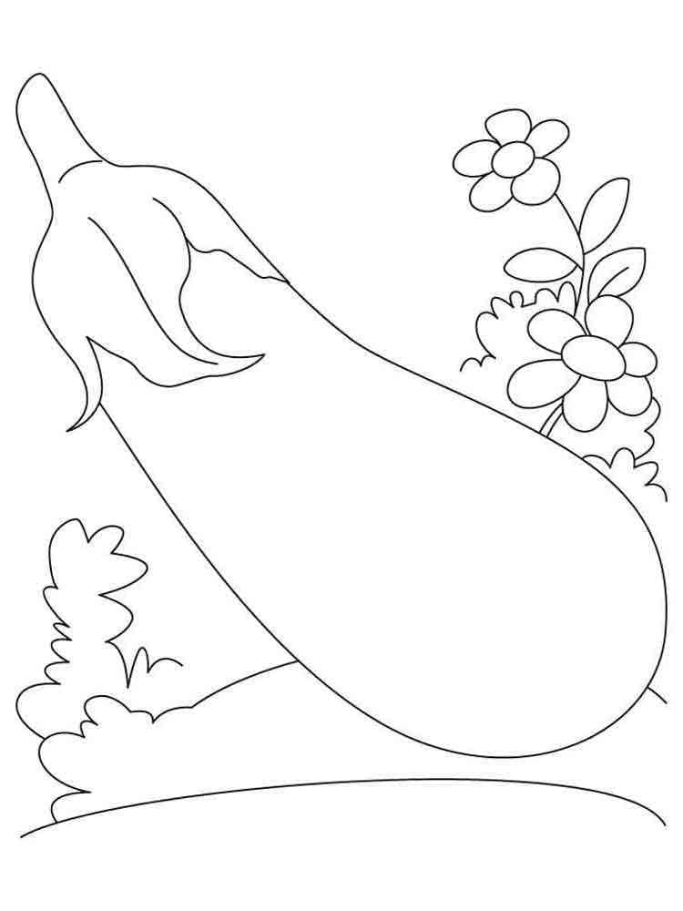 Aubergine Simple coloring page