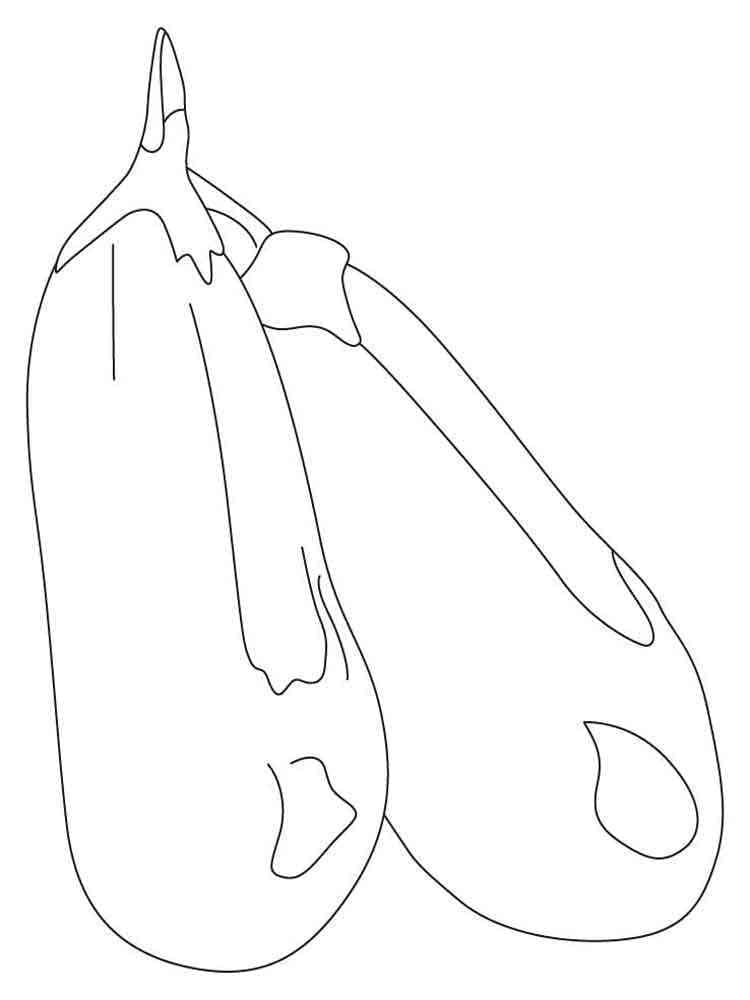 Aubergines Simples coloring page