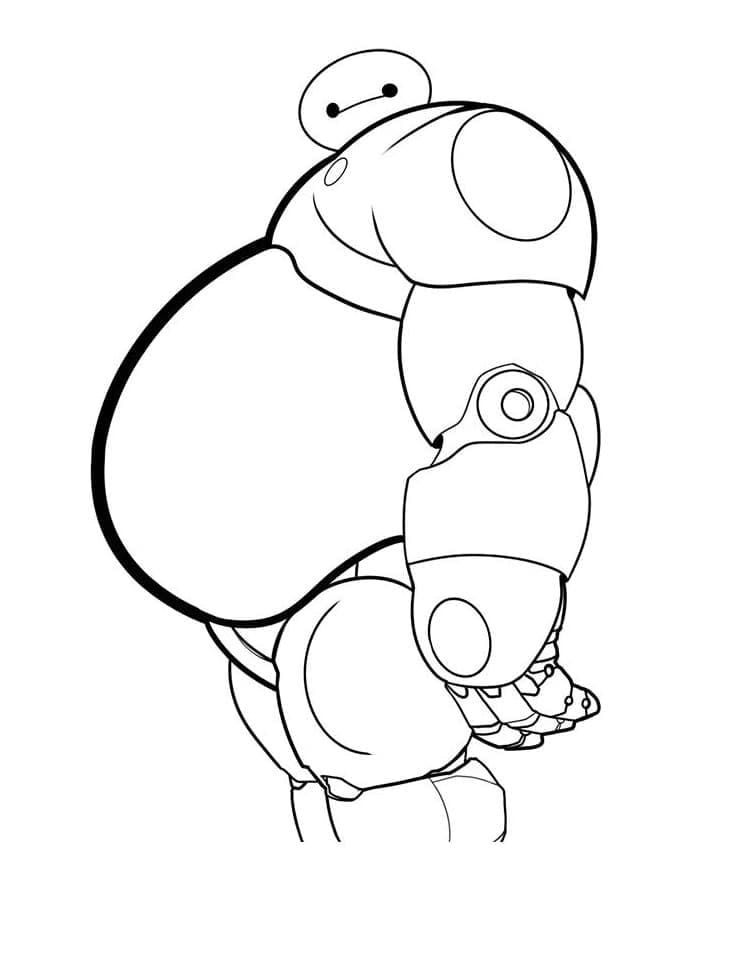 Baymax Drôle coloring page