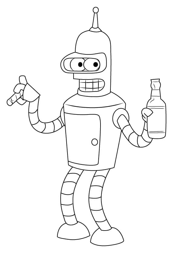 Bender Drôle coloring page