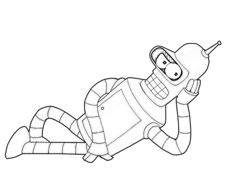 Bender Paresseux coloring page