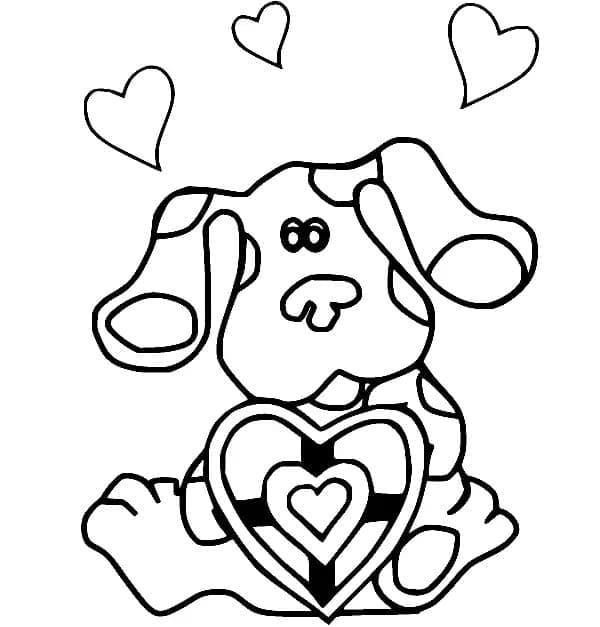 Blue Amoureuse coloring page