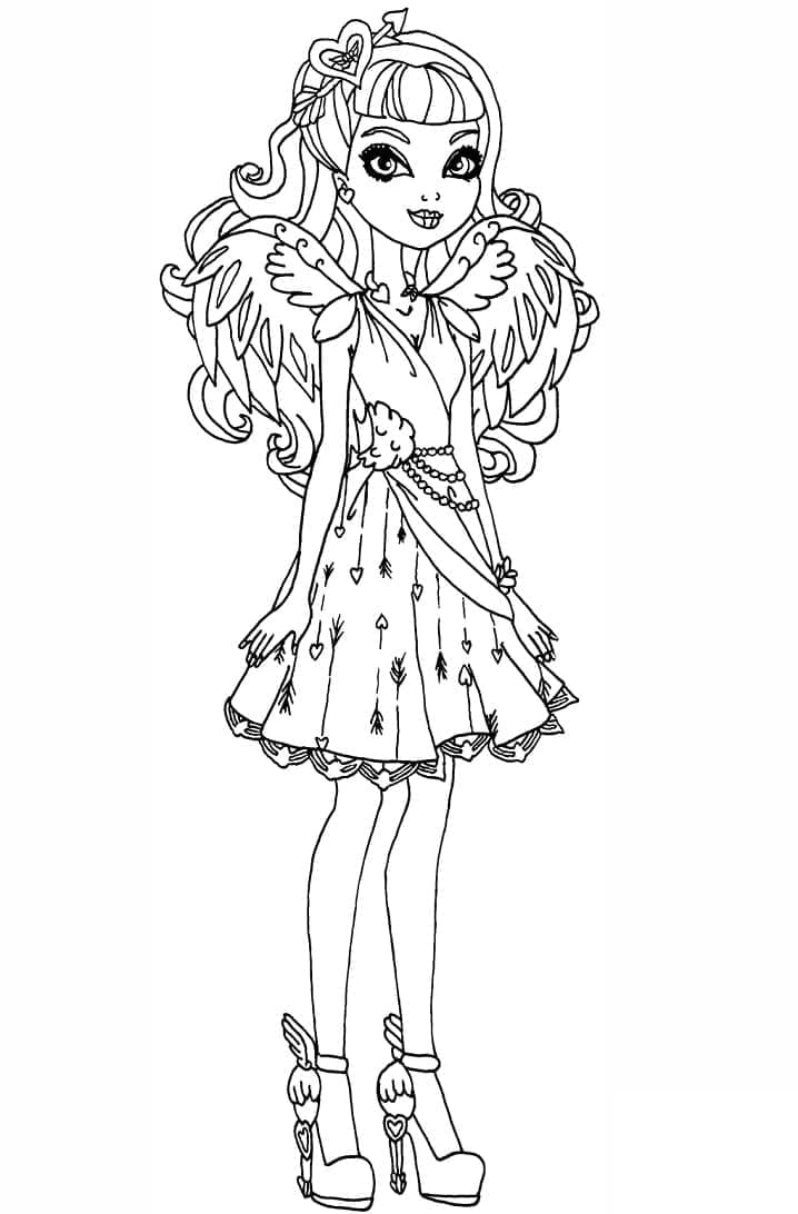 Coloriage Ca Cupid dans Ever After High