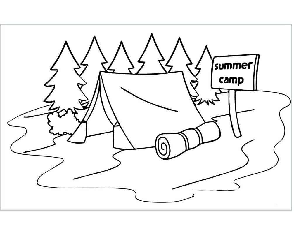Camp d’été coloring page