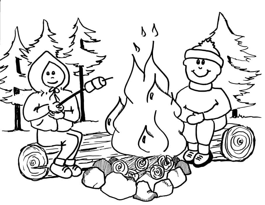 Coloriage Camping 2