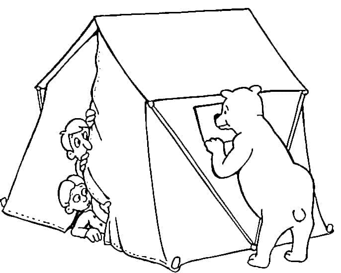 Camping 5 coloring page