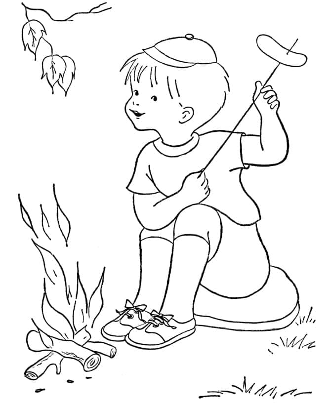 Camping Gratuit coloring page