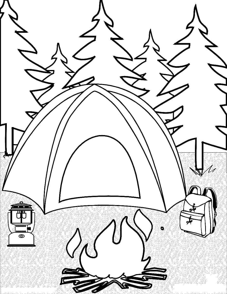 Camping Pour Enfants coloring page