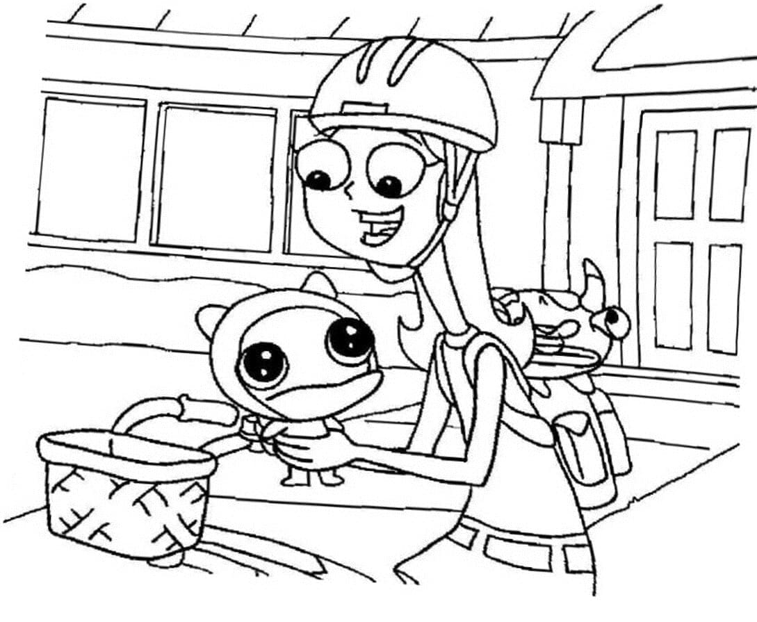 Candice Flynn avec Meap coloring page