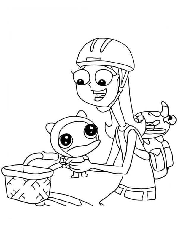 Candice Flynn et Meap coloring page