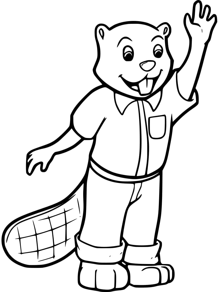 Castor Amical coloring page