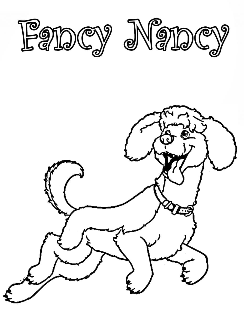 Chien de Fancy Nancy coloring page