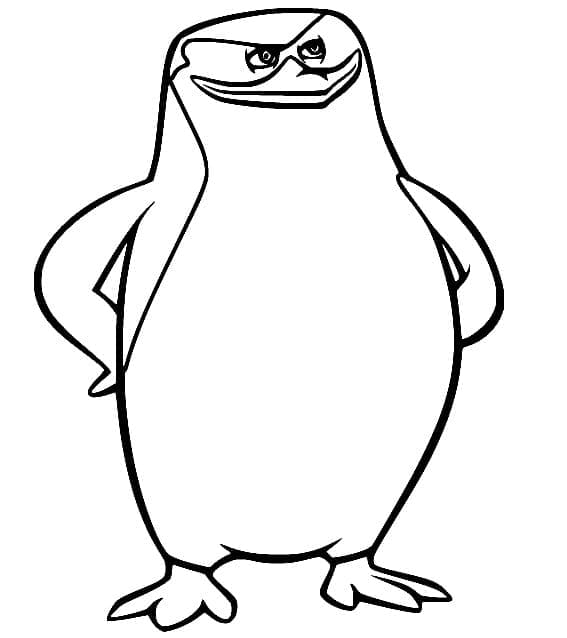 Commandant dans Les Pingouins de Madagascar coloring page
