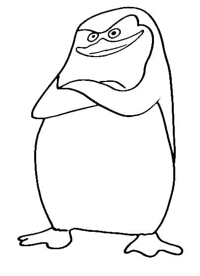Commandant de Les Pingouins de Madagascar coloring page