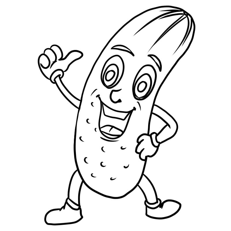 Concombre Amical coloring page