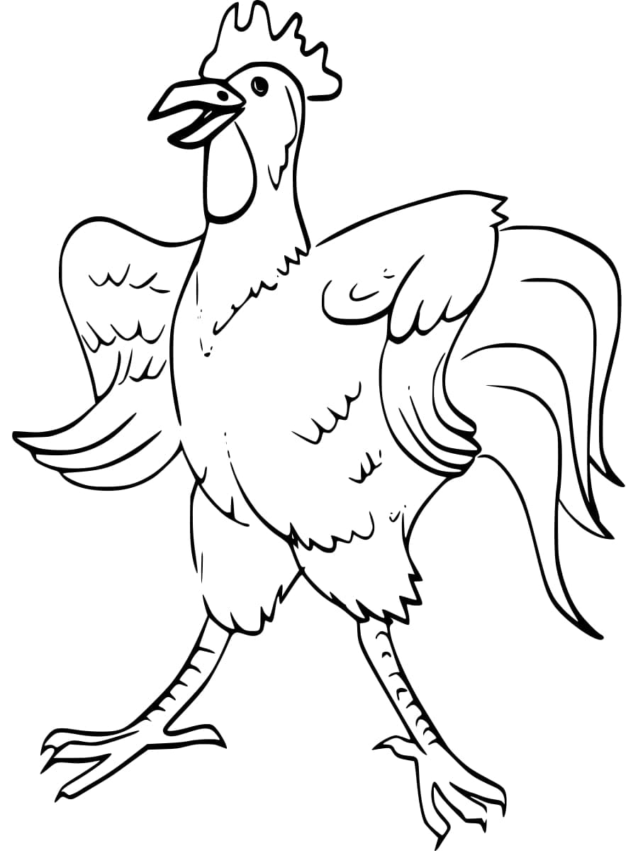 Coq Dansant coloring page