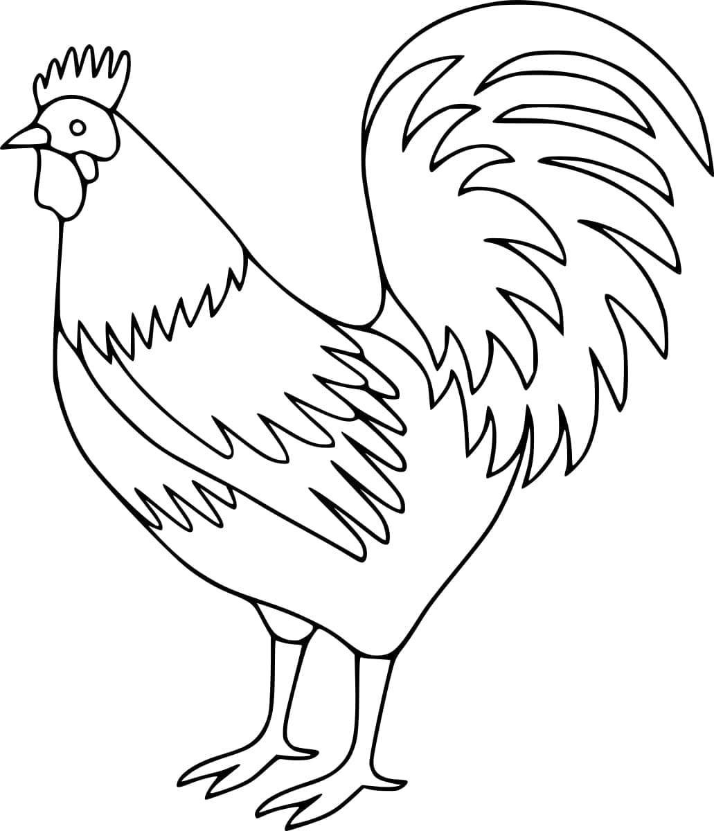 Coq Imprimable coloring page