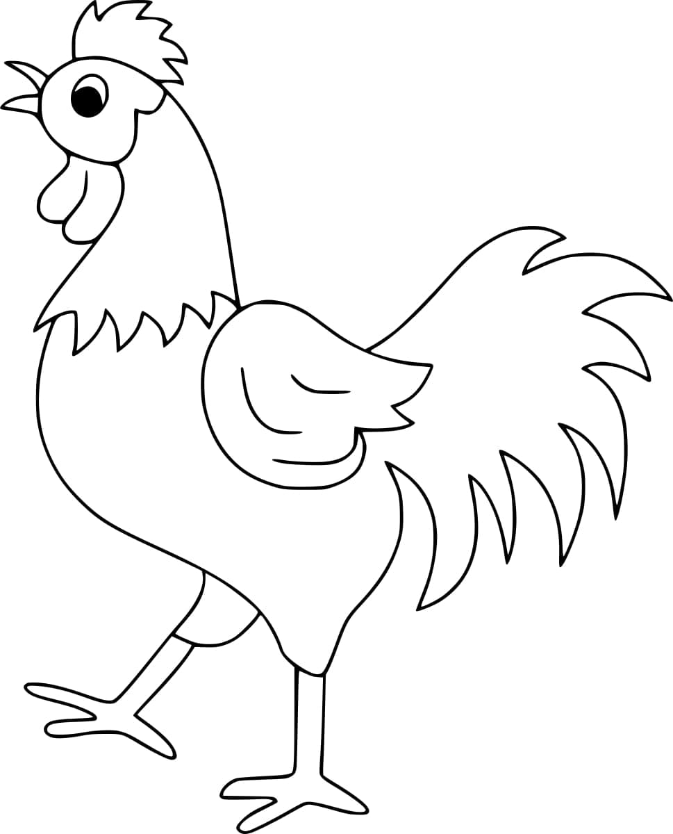 Coq Pour les Enfants coloring page