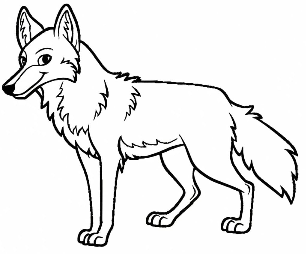 Coloriage Coyote de Dessin Animé