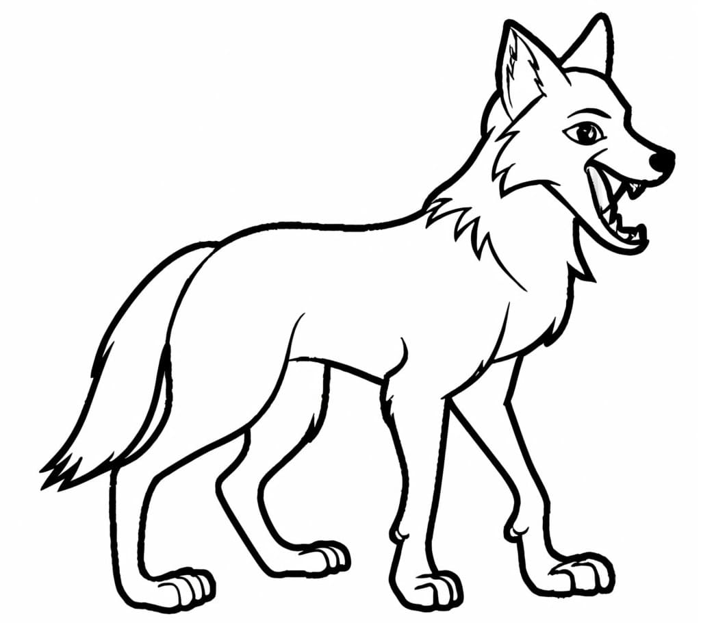 Coyote Drôle coloring page